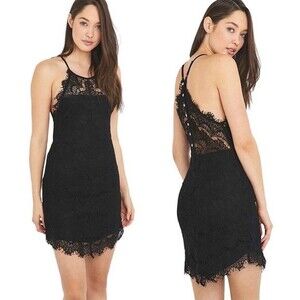 Free People XS She's Got It Slip Dress Mini Black
